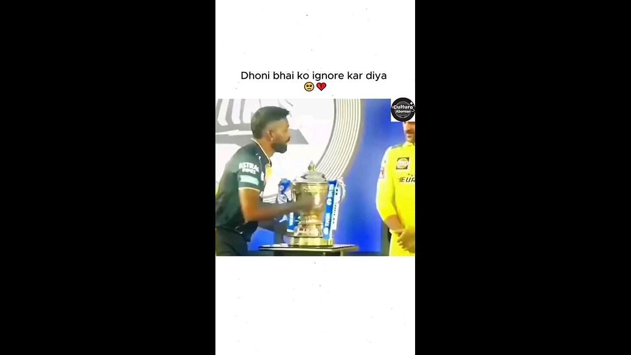 dhoni bhai ko ignore kar diya🙂💔