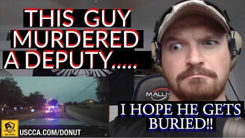 RETIRED SOLDIER REACTS! DONUT OPERATOR-Suspect CHARGES Air Force Base After Killing Cop (RIP Deputy)