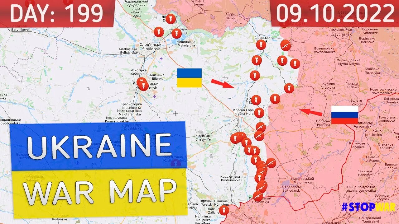 Russia and Ukraine war map 10 September 2022 - 199 day invasion | Military summary latest news today