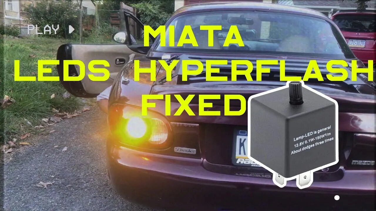 Miata Project - NEON GHOST - Video 003 Hyperflash LED bulbs fixed Mods without load resistors #miata