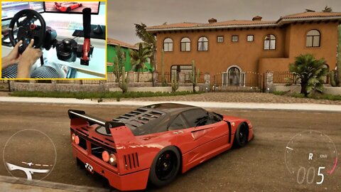 WHAT A WONDERFUL FERRARI F40 COMPETIZIONE - FORZA HORIZON 5 Steering Wheel + Shifter G29