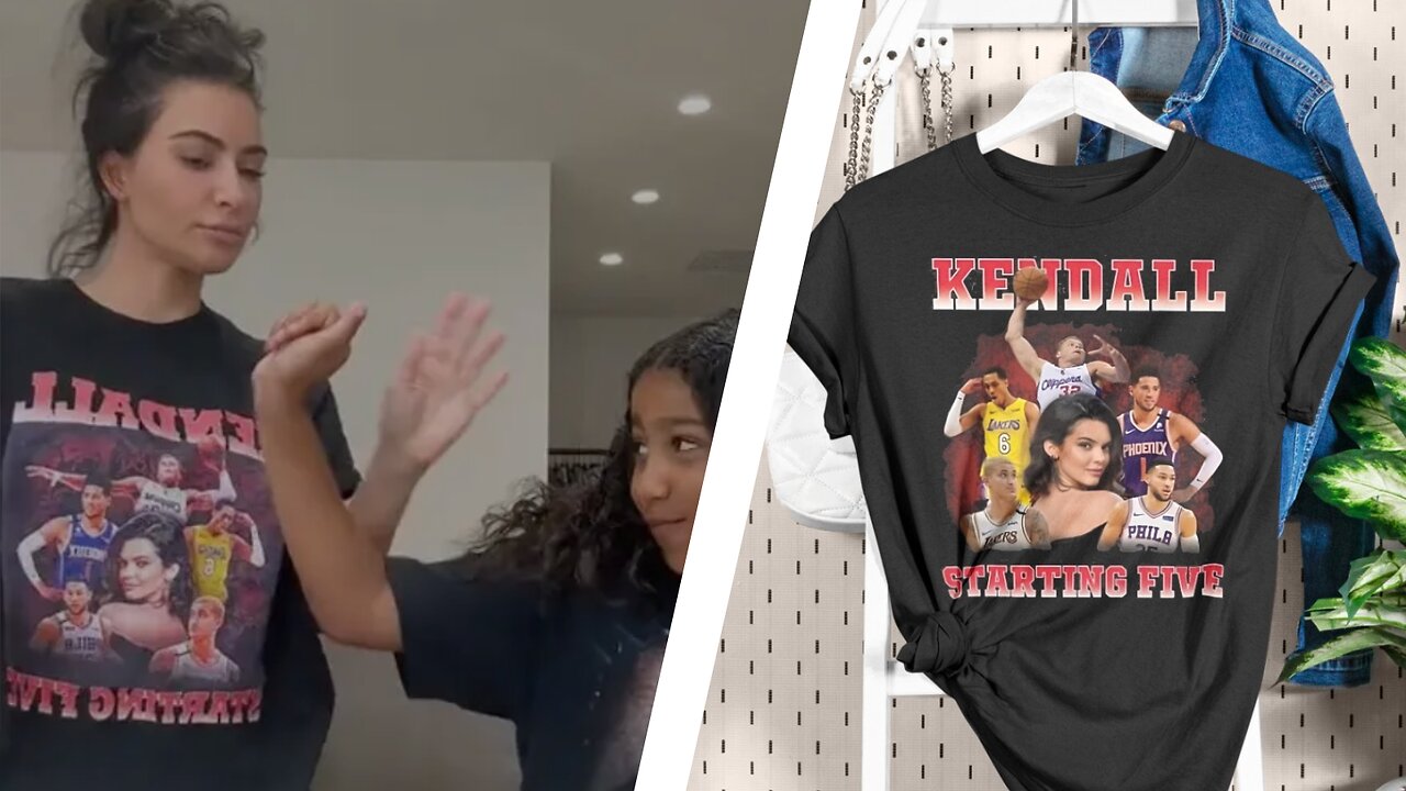 Kardashian wears T-shirt of sister Kendall Jenner