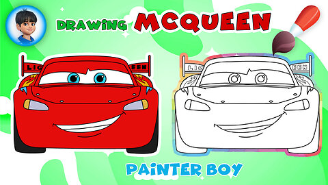 how to draw lightning mcqueen | drawing and coloring mcqueen | disney pixar cars