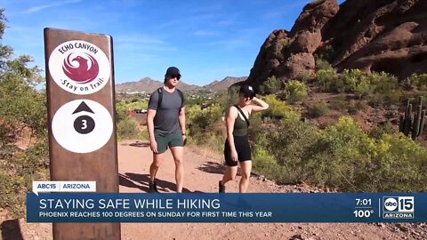 Hikers head to Camelback Mountain early before triple-digit temperatures