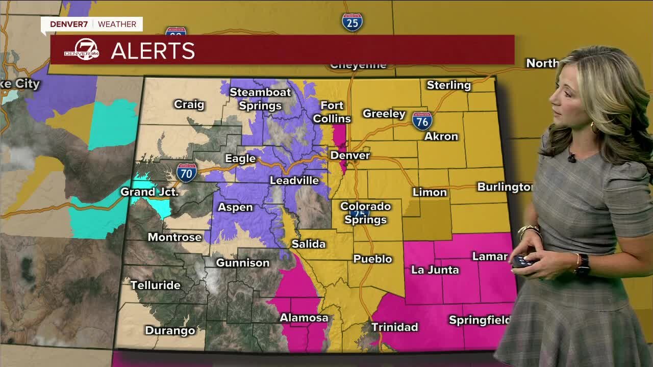 Hurricane force winds across Colorado today