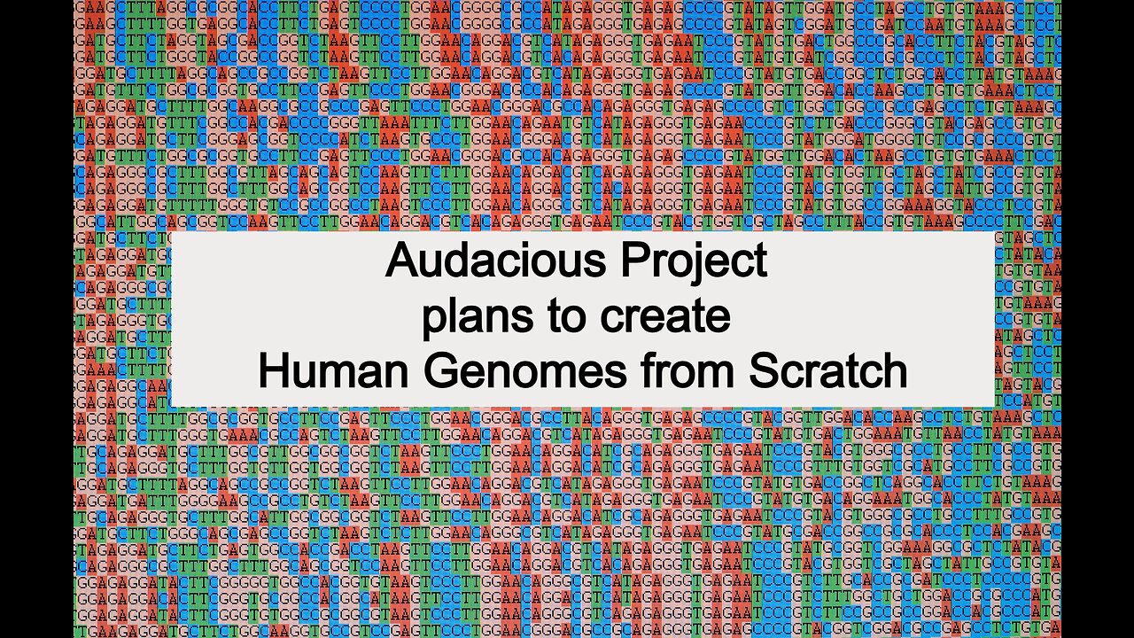 Audacious project plans to create human genomes from scratch