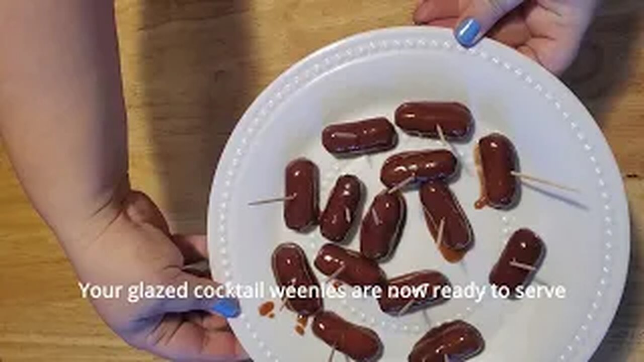 Glazed cocktail weenies