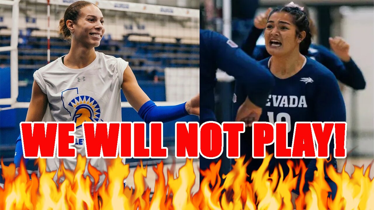 Nevada Volleyball players VOTE and FORFEIT match against SJSU and TRANS player Blaire Fleming!