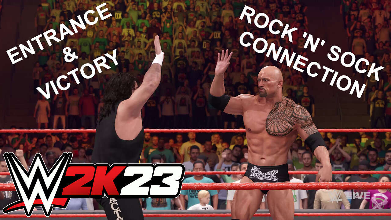 WWE 2K23 Entrance & Victory ROCK 'N' SOCK CONNECTION (The Rock & Cactus Jack)