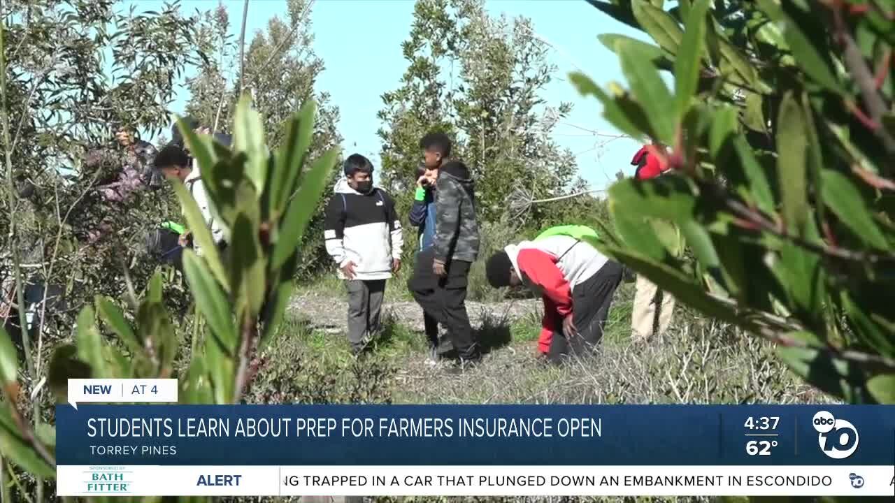 San Diego middle schoolers learn from Farmer's Insurance Open preparation