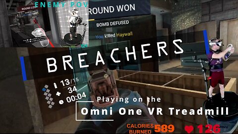 BREACHERS on the OMNI ONE VR Treadmill! PVP FPS workout WITH ENEMY POV! FLAK Plays 12-6-24