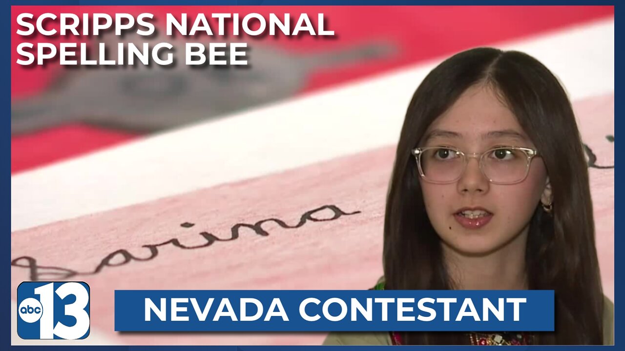 12-year-old girl is one of two contestants representing Nevada at Scripps National Spelling Bee