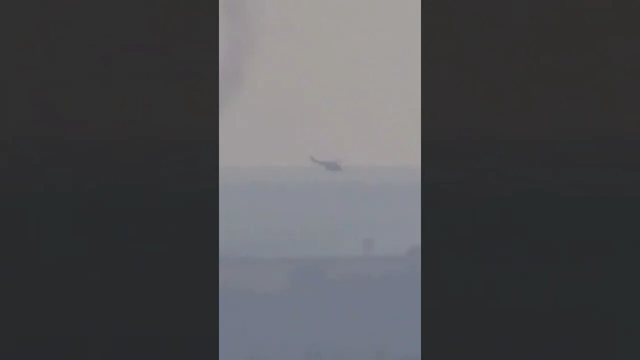 A Russian attack helicopters near Donetsk