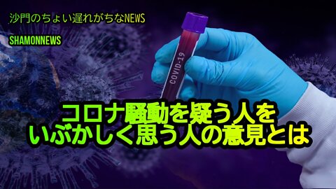 コロナ騒動を疑う人をいぶかしく思う人の意見とは(沙門のちょい遅れがちなNEWS)