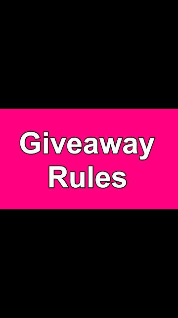 Giveaway Rules