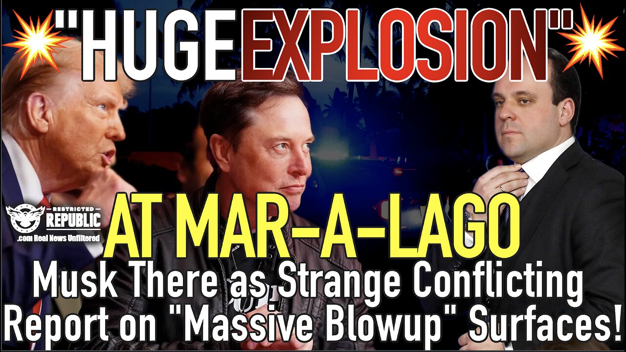 “Huge Explosion” at Mar-a-Lago! Musk There, Strange Conflicting Reports on “Massive Blowup” Surface!