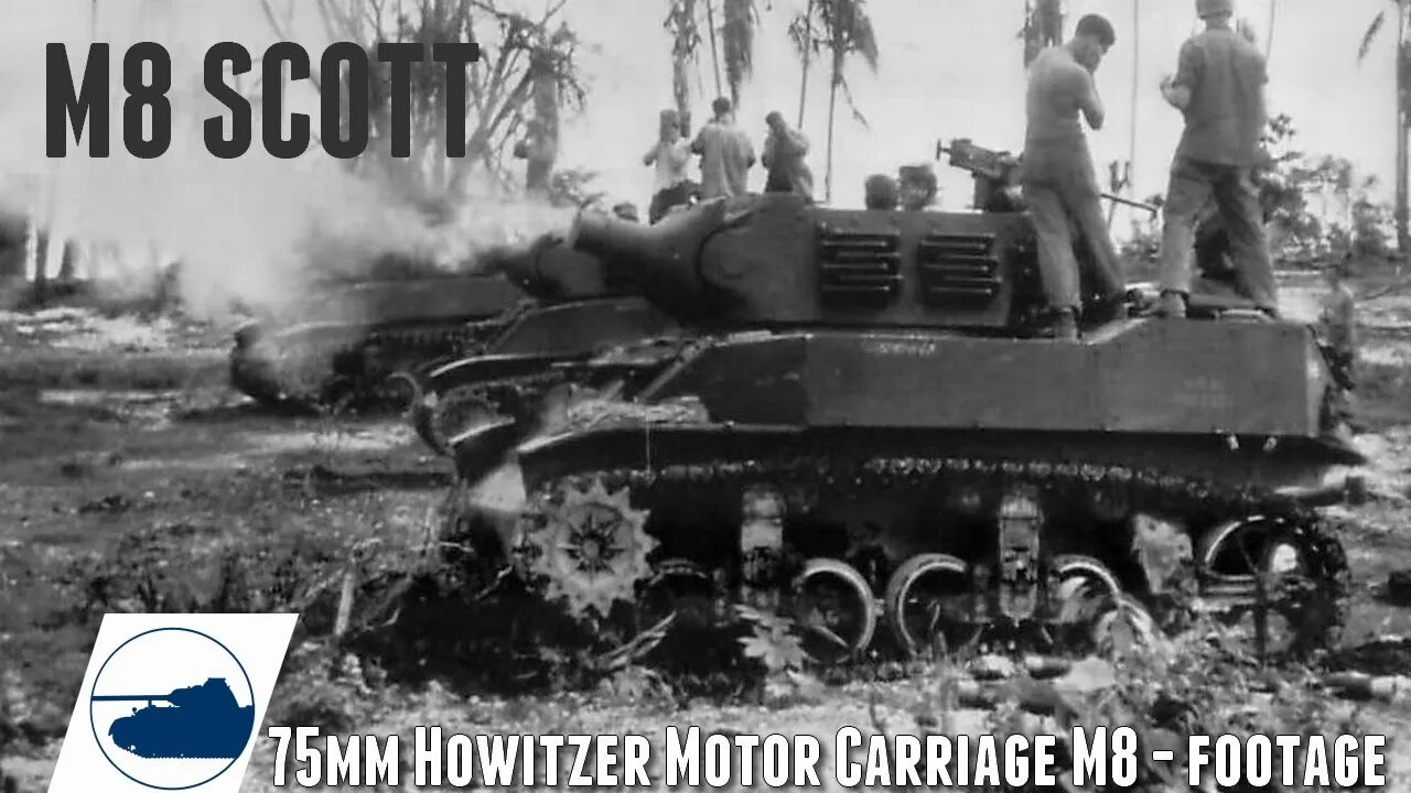 WW2 Rare M8 Scott USMC - Post war Vietnam Footage.