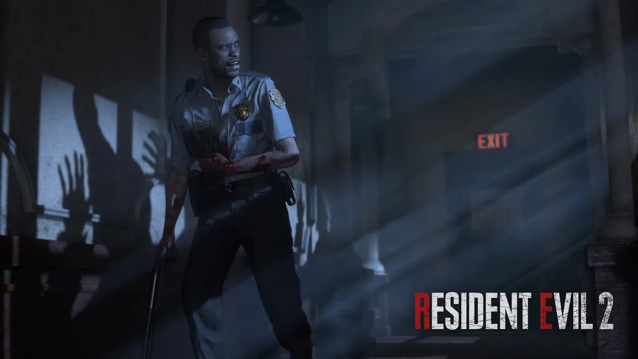 Resident evil 2 Remake:Campanha Leon A - Hardcore (Parte 2) pegando a shotgun.