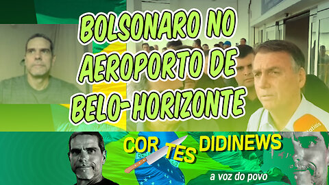 Bolsonaro no aeroporto de Belo-Horizonte