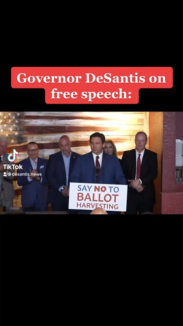 Governor DeSantis on free speech: