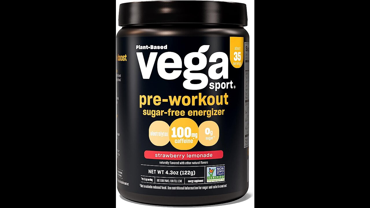 Vega Sport Sugar Free Pre-Workout Energizer Strawberry Lemonade