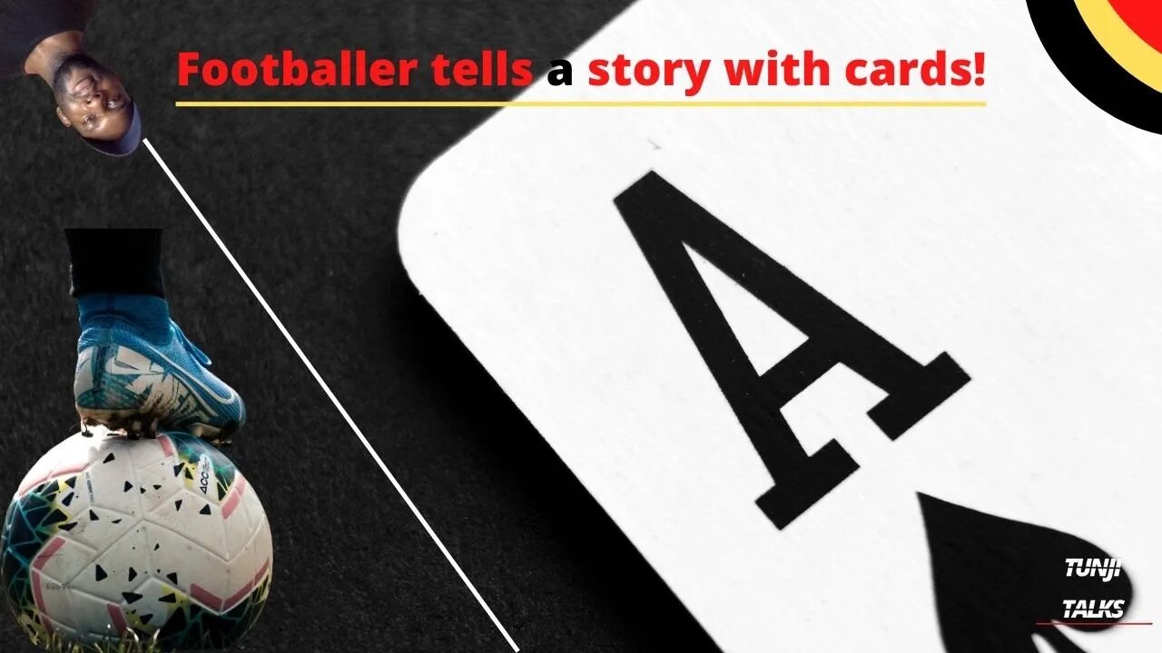 Footballer tells a story with cards! 🃏