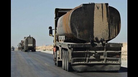Footage of America robbing Syria EVERYDAY of natural resources.
