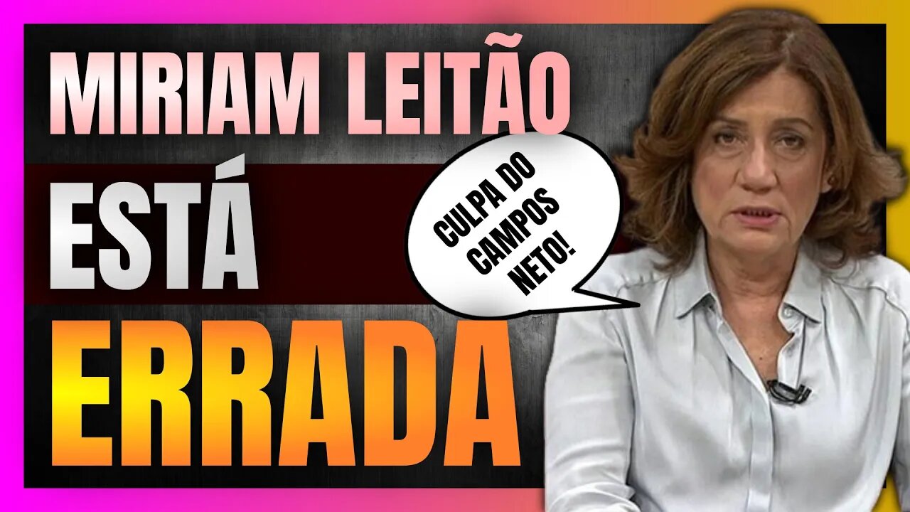 MIRIAM LEITÃO reconhece que A VACA FOI PRO BREJO, mas coloca a culpa nos JUROS