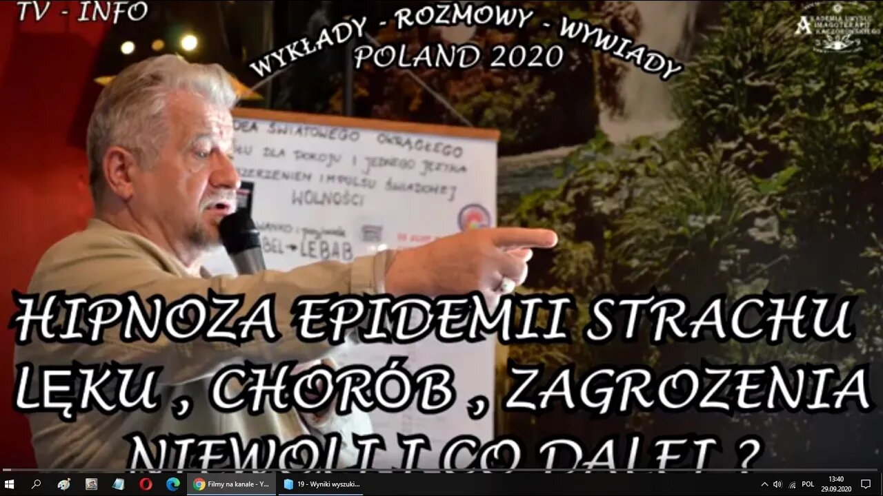 HIPNOZA MEDIALNA EPIDEMII STRACHU LĘKU CHORÓB ZAGROŻENIA NIEWOLI CIEMNOŚCI I CO DALEJ ?/2020©TV INFO