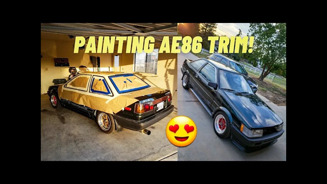 AE86 Build - Spray painting trim, it's the small details that matter the most!