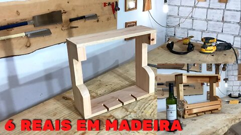 Gastei SEIS reais para Fazer uma Adega de Vinhos Incrível! woodworking