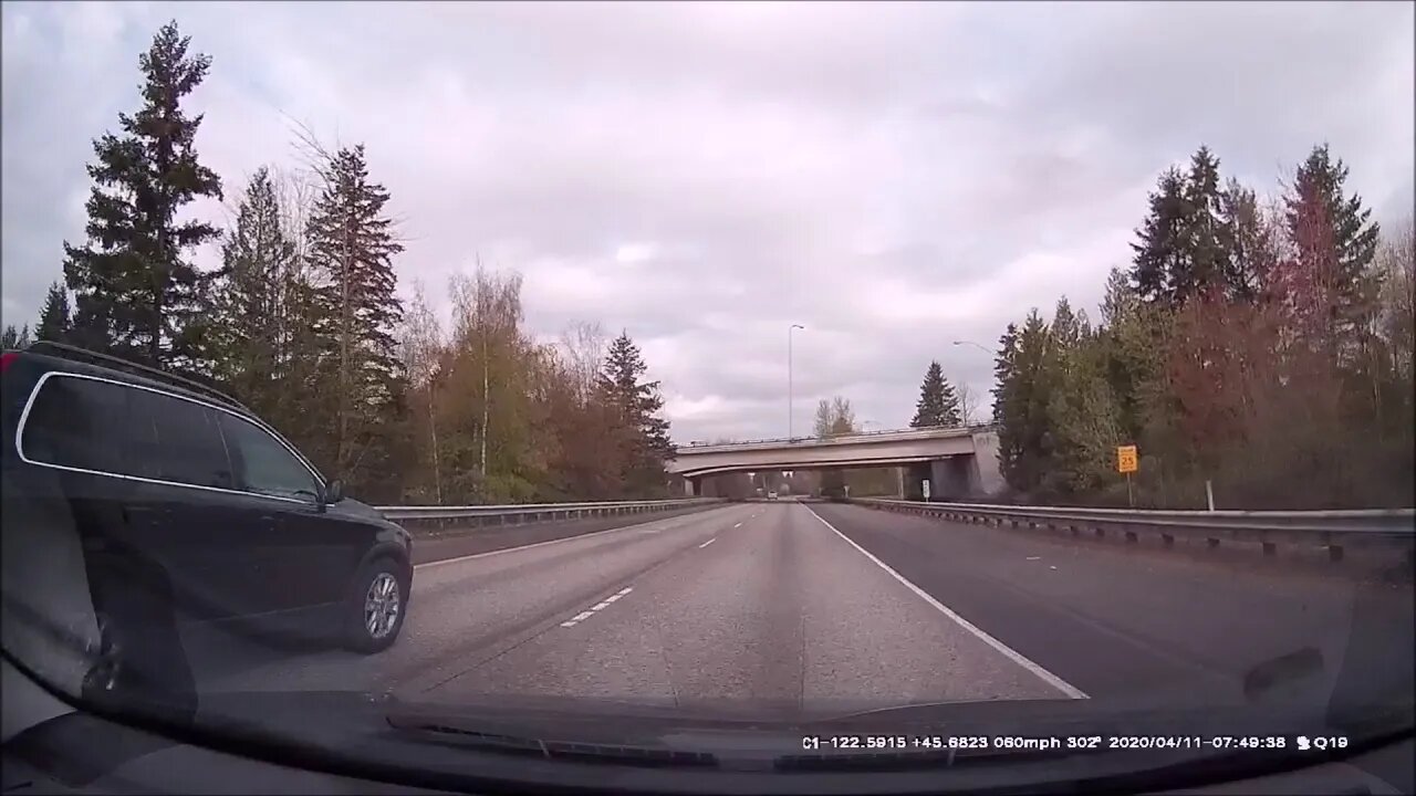 Ride Along with Q #07 Portland I205 to Vancouver I5 NB to Kelso WA - 04/11/20 - Video by Q Madp