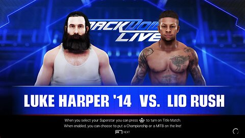 WWE 2k19 Luke Harper vs Lio Rush