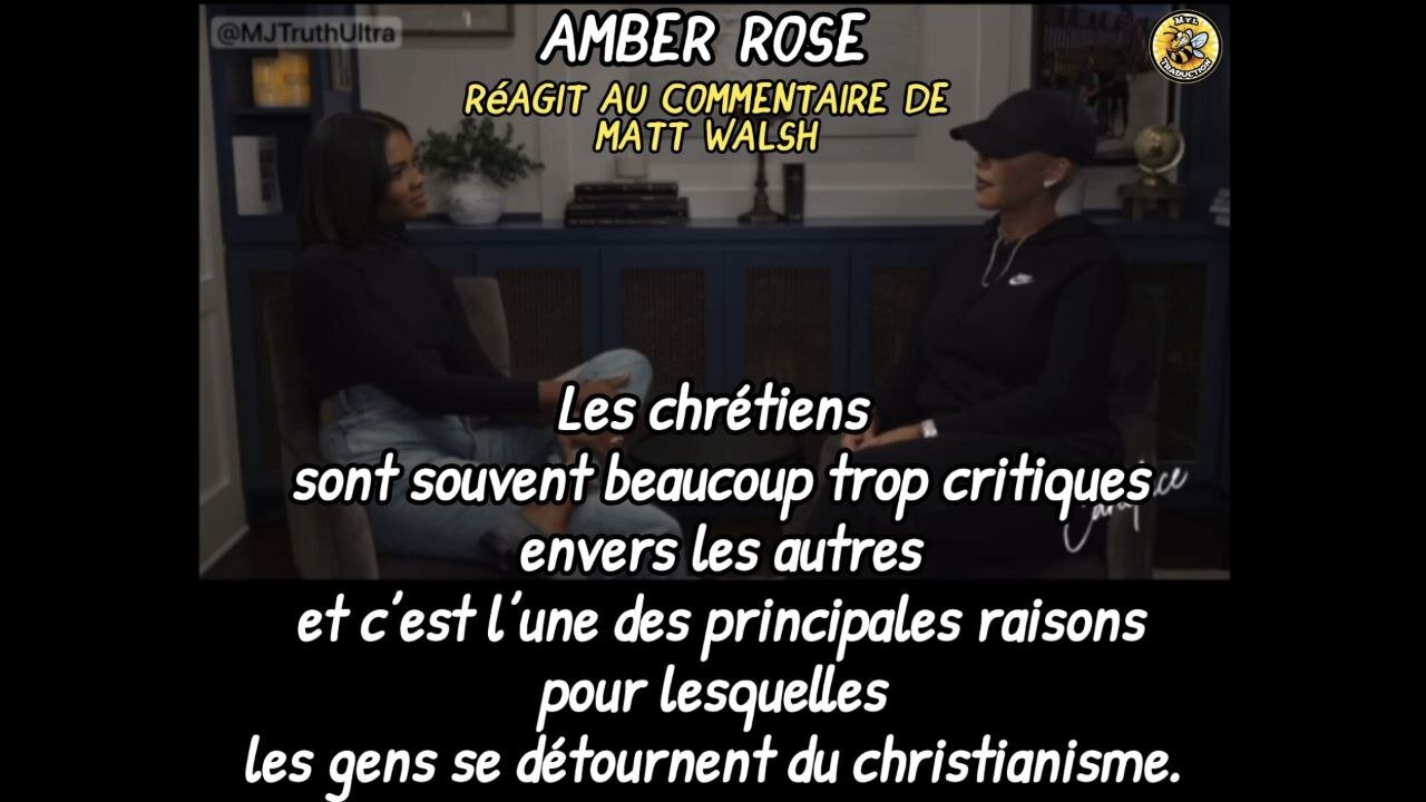 Amber Rose, réagit à Matt Walsh et les chrétiens sont souvent beaucoup trop critiques.