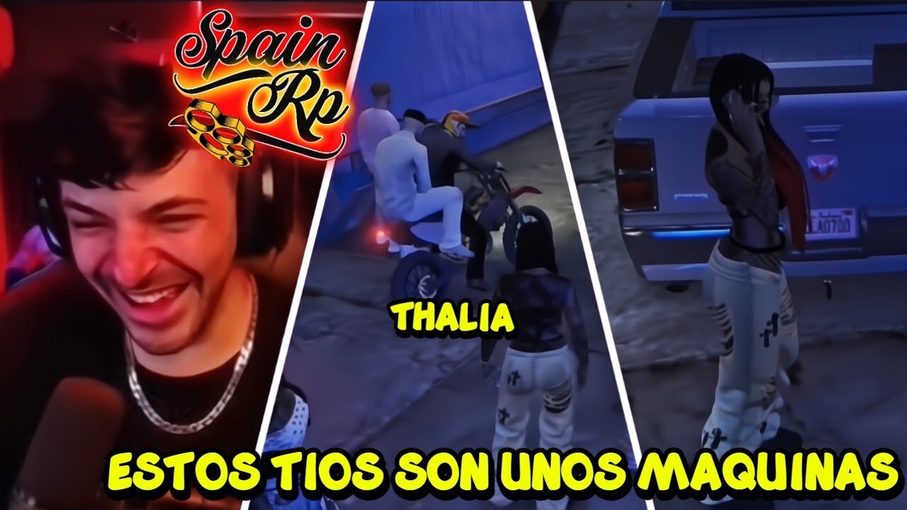 NEXXUZ (HARRY) y KENNET se ROBAN una MOTO y hacen REIR a THALIA XDD SPAIN RP