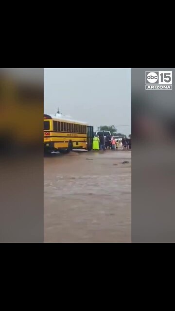39 students, two drivers rescued from school bus outside Tucson in flood water