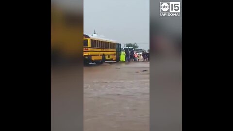 39 students, two drivers rescued from school bus outside Tucson in flood water