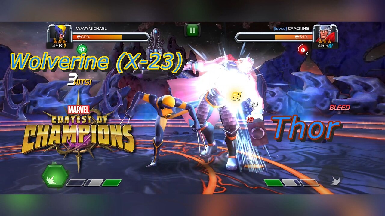 Wolverine (X-23) vs. Thor | Marvel Contest of Champions | Wavy Michael