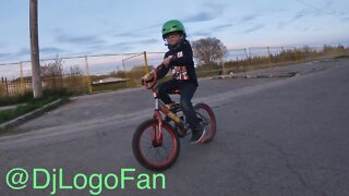 Dj learns 2 wheels
