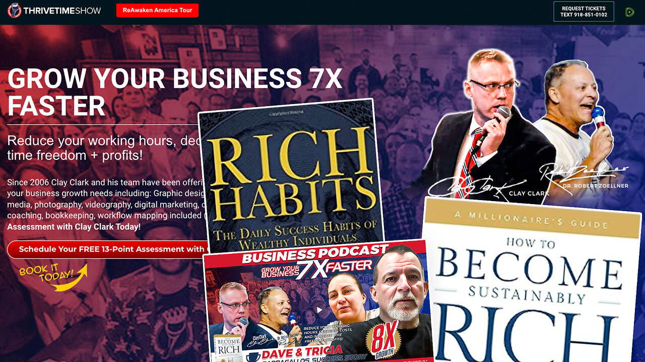 Entrepreneur Podcasts | Is Something Not Right With Your Business? Is Your Business Stuck? Learn PROVEN Habits of the Rich with Dr. Robert Zoellner, Best-Selling Author Tom Corley & Clay Clark + The Pappagallos 8X Growth Success Story