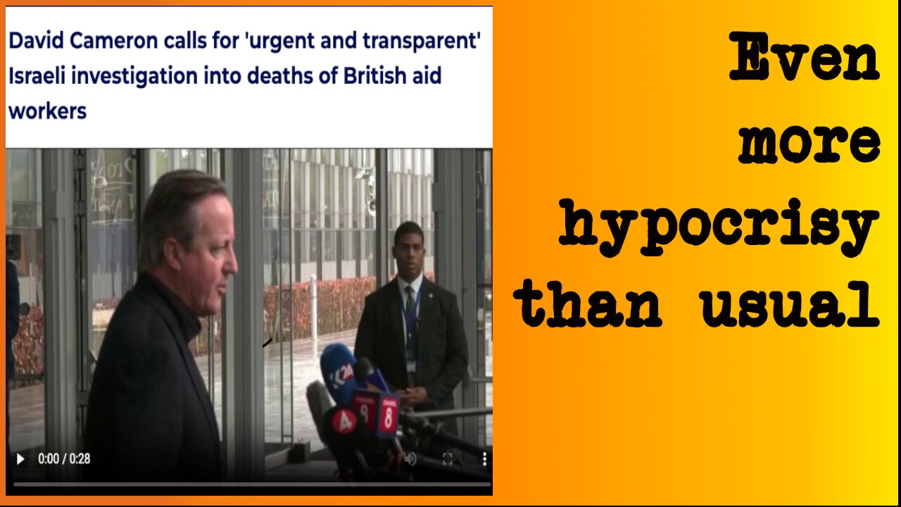 Cameron Makes Hay Out of a Gaza Tragedy