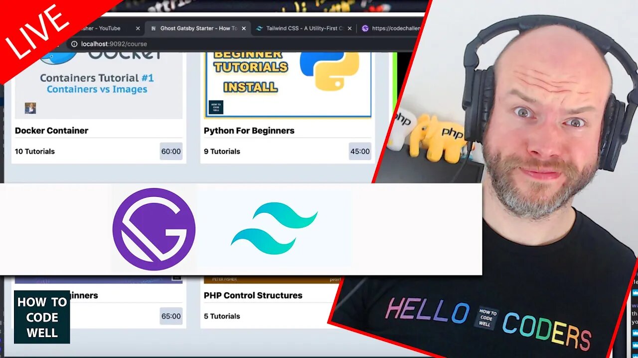 Gatsby + Tailwind = Fun time | Working on the courses pages of howtocodewell.net