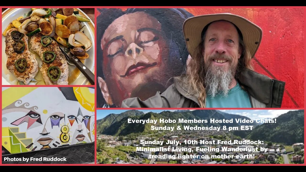 Minimalist Living, Fueling Wanderlust by treading lighter on mother earth! Member Host Fred Ruddock!