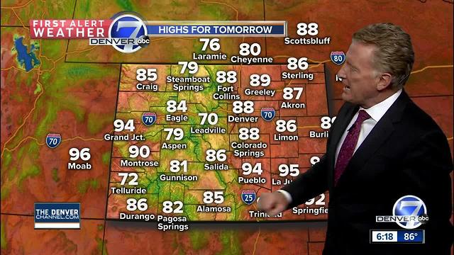 Warm and dry through the end of the work week