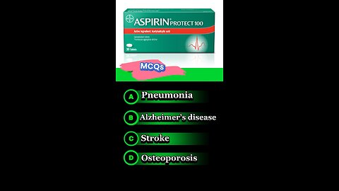 Aspirin 💊💊💊 #antipleteltes #stroke #tinnitus #thirdtrimister #mcqs #medicalmcqs 💊💊💊💊💊