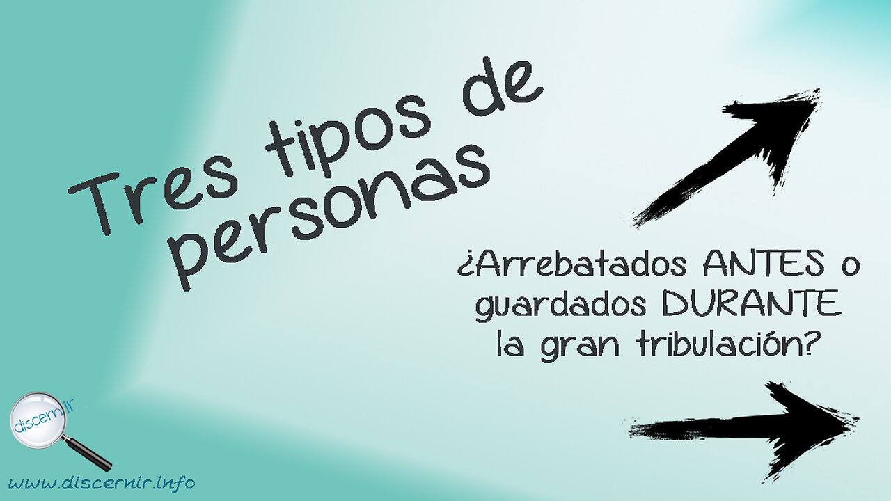 TRES TIPOS DE PERSONAS – ARREBATAMIENTO Y GRAN TRIBULACIÓN