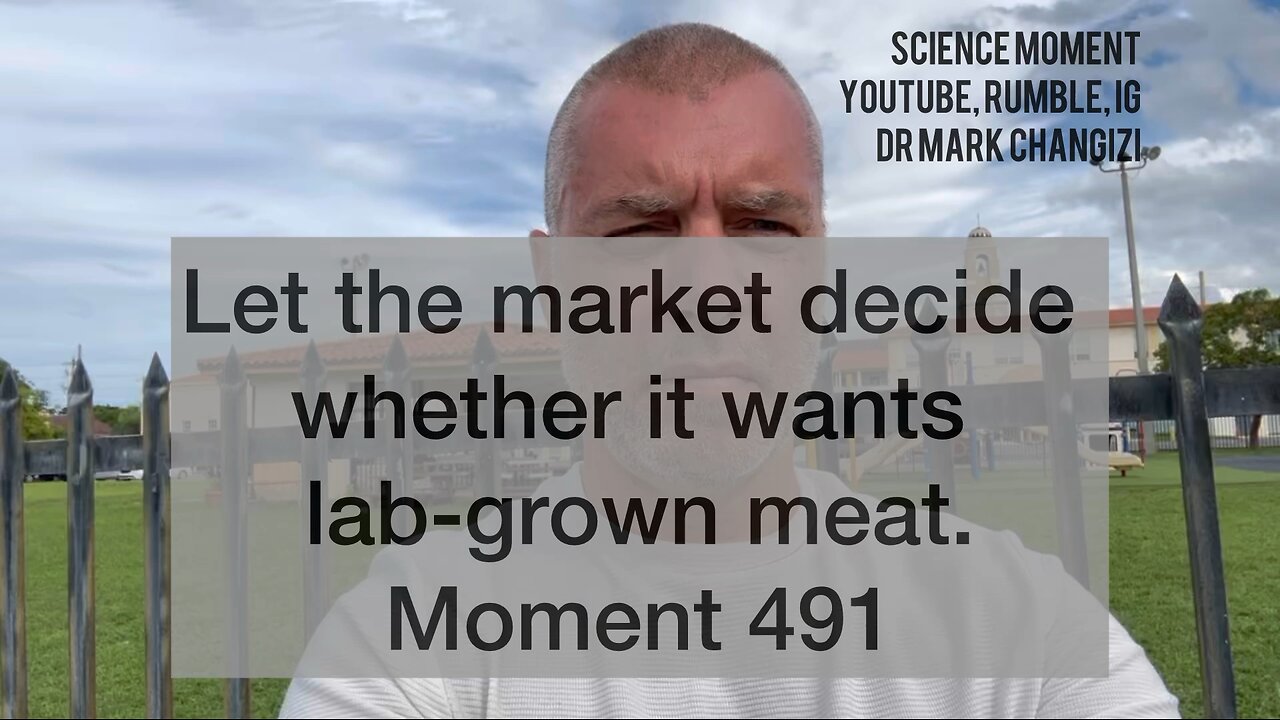 Let the market decide whether it wants lab-grown meat. Moment 491