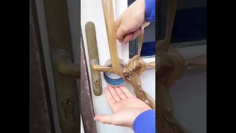 Man tries door handle life hack…