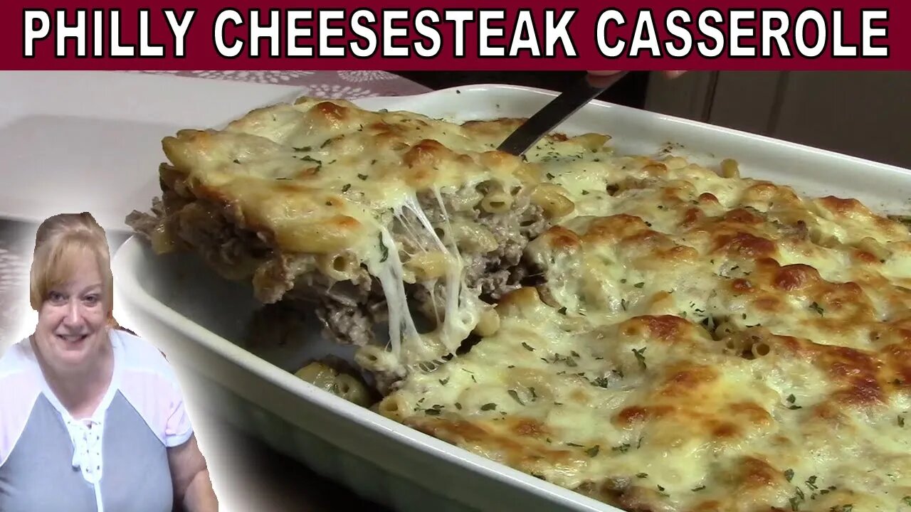 PHILLY CHEESESTEAK & PASTA CASSEROLE RECIPE | Cook with Me Easy Casserole