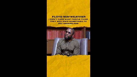 #floydmayweather Idc what people think they will have something to say regardless. 🎥 @thepivot